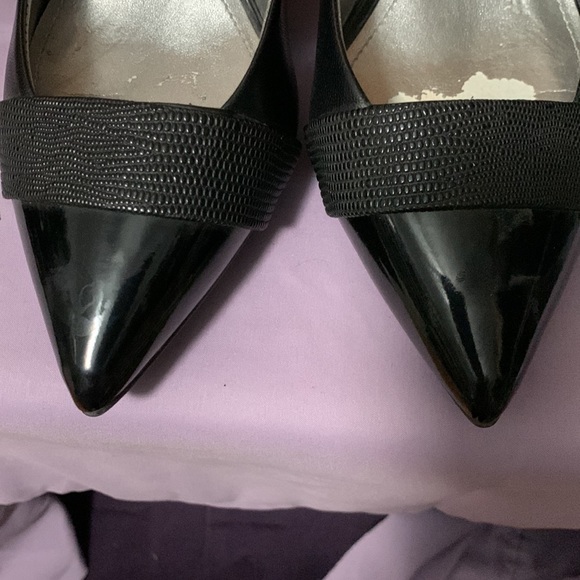 2” black shiny Anne Klein Heels - Picture 6 of 6